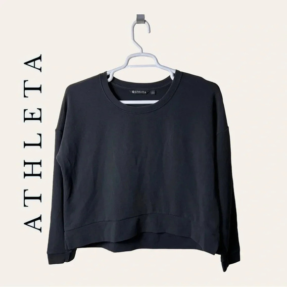 1574, ATHLETA OVERSIZED SWEATER SIZE LARGE HIGH LOW DARK GRAY‎ IN COLOR - Picture 1 of 9